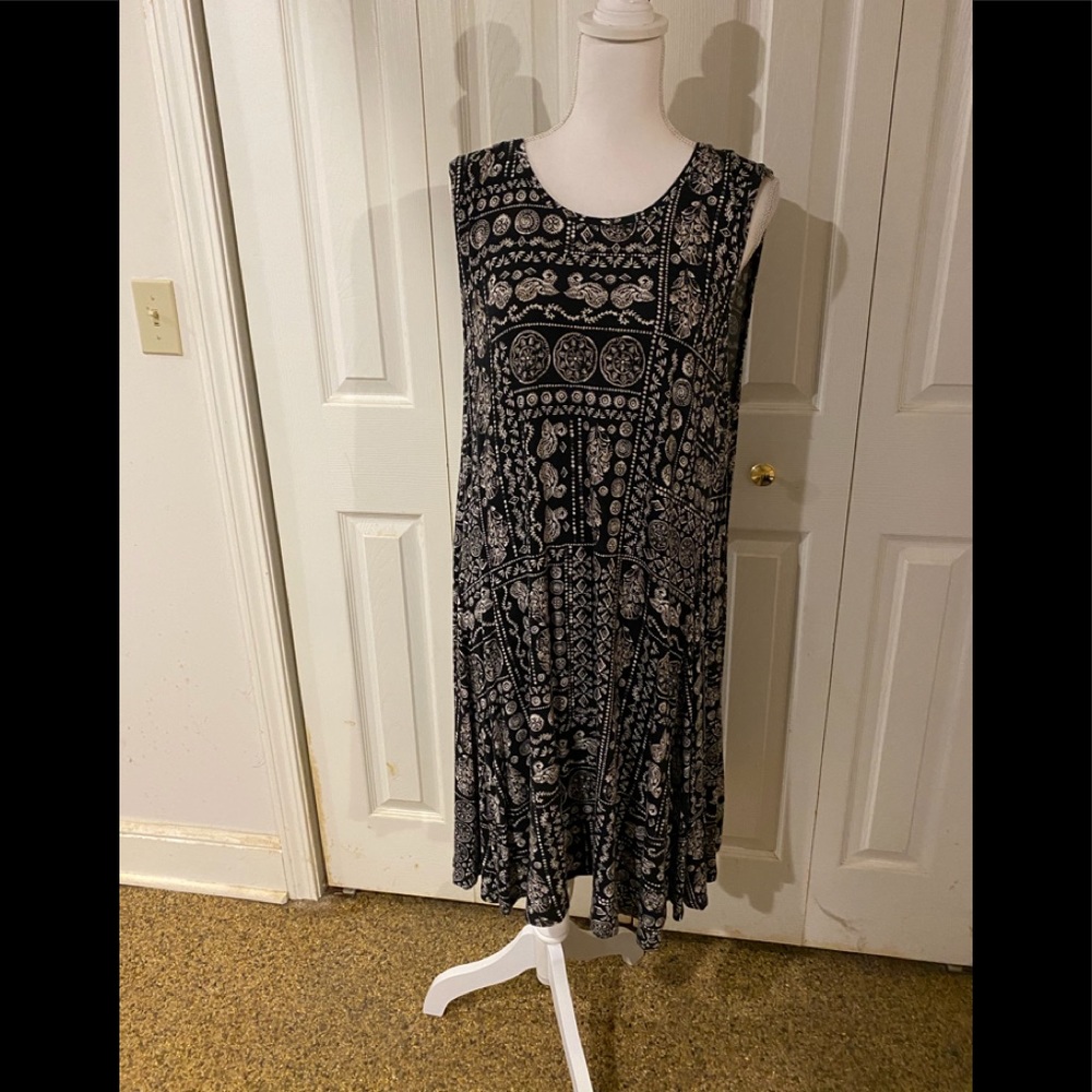 Style&Co black/white XXL sleeveless swing dress